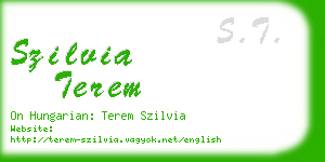 szilvia terem business card